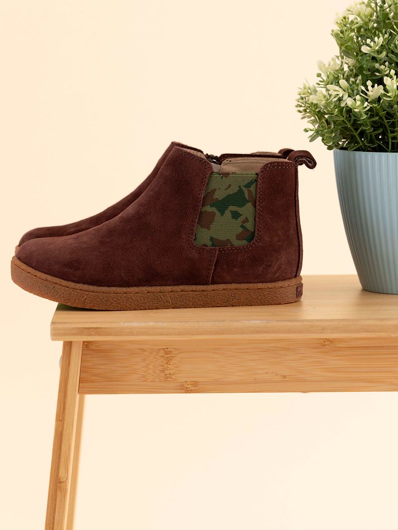 Botin-Para-Niño-Gamuza-Piombino-Marron-Hush-Puppies