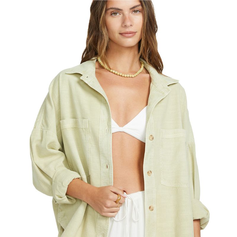 Blusa-Para-Mujer-Stoked-On-You-Twill-Verde-Billabong