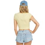 Polo-Basico-Para-Mujer-Happy-Daze-Amarillo-Billabong