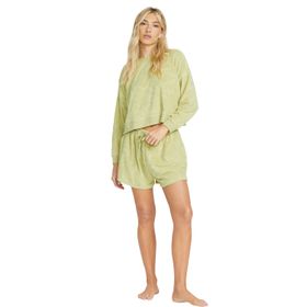 POLERA PARA MUJER SUN TEMPO CREW VERDE BILLABONG