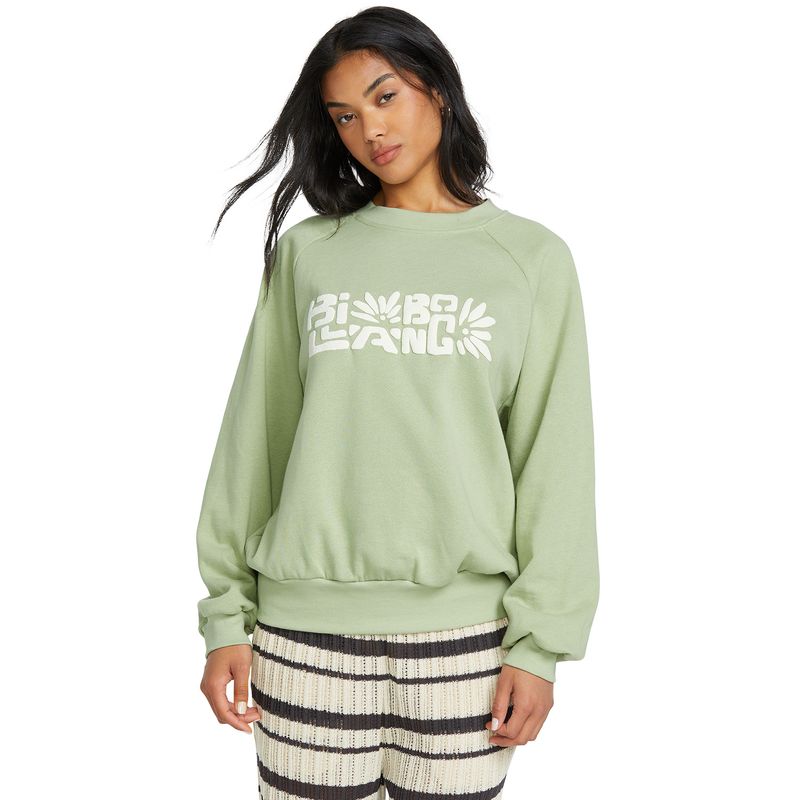 Poleron-Para-Mujer-The-Waves-Crew-Verde-Billabong