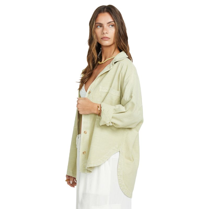 Blusa-Para-Mujer-Stoked-On-You-Twill-Verde-Billabong