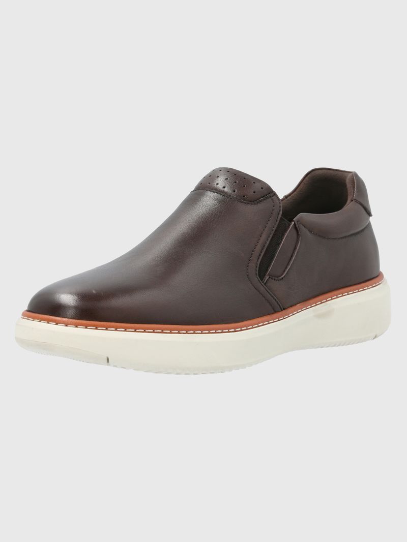 Slip-On-Para-Hombre-Cuero-Lite-G-Marron-Hush-Puppies
