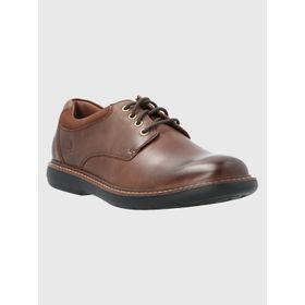 Zapato Para Hombre Cuero Ohio Marrón Oscuro Hush Puppies