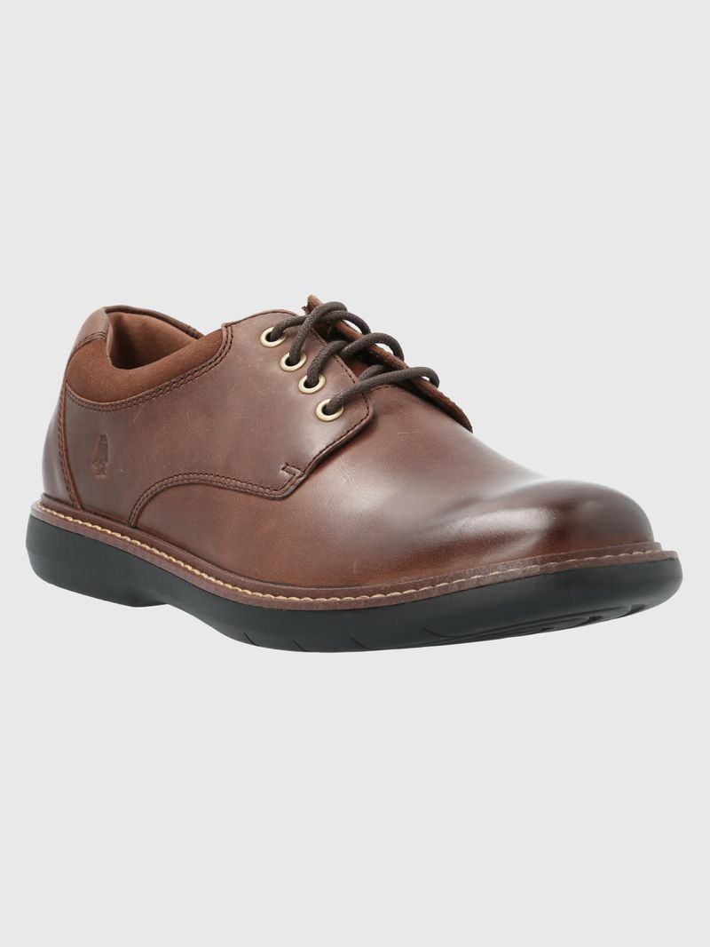 Zapato-Para-Hombre-Cuero-Ohio-Marron-Oscuro-Hush-Puppies