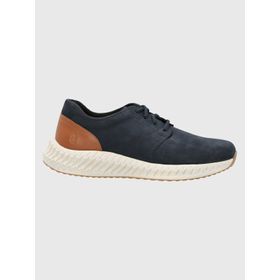 Zapatilla Para Hombre Cuero Spinal Discover Azul Hush Puppies