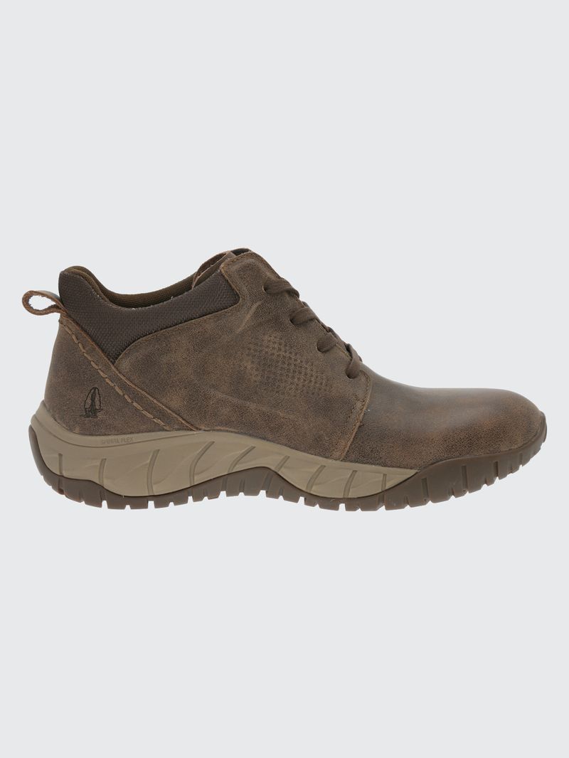 Botin-Para-Hombre-Cuero-Bodo-Marron-Oscuro-Hush-Puppies