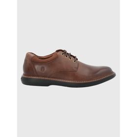 Zapato Para Hombre Cuero Ohio Marrón Oscuro Hush Puppies