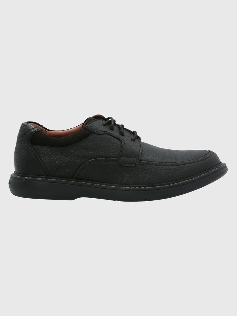 Zapato-Para-Hombre-Cuero-Kansas-Negro-Hush-Puppies