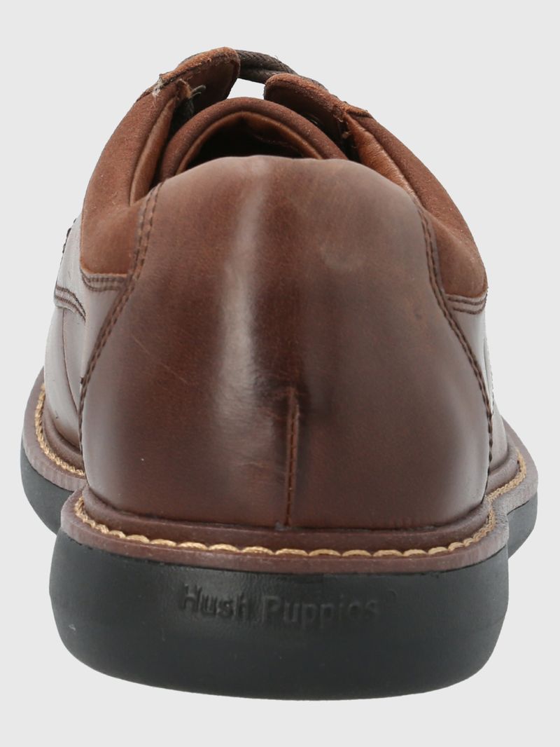 Zapato-Para-Hombre-Cuero-Ohio-Marron-Oscuro-Hush-Puppies