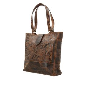 CARTERA PARA MUJER FIBRAS RECICLADAS FLOWER TOTE CAFÉ ROCKFORD