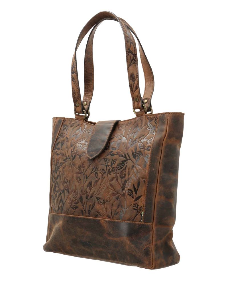 Cartera-Para-Mujer-Fibras-Recicladas-Flower-Tote-Cafe-Rockford