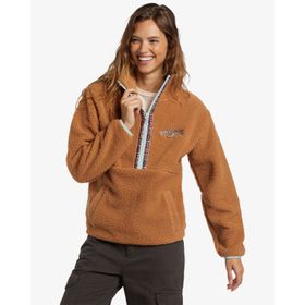 POLERA PARA MUJER HORIZON HALF ZIP MARRÓN BILLABONG
