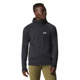 Polar Para Hombre Con Capucha Polartec® Power Grid™ Negro Mountain Hardwear