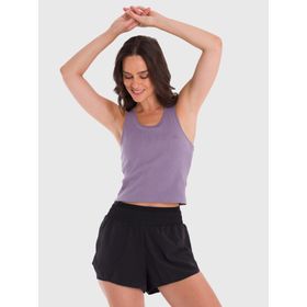 POLO SIN MANGAS PARA MUJER CROP BRA MORADO BSOUL