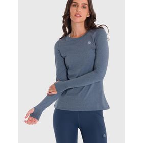 POLO MANGA LARGA PARA MUJER FIRST LAYER AZUL BSOUL