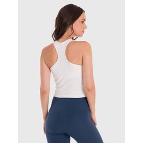 POLO SIN MANGAS PARA MUJER CROP BRA BLANCO BSOUL