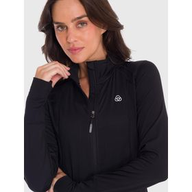POLO MANGA LARGA PARA MUJER SECOND LAYER NEGRO BSOUL