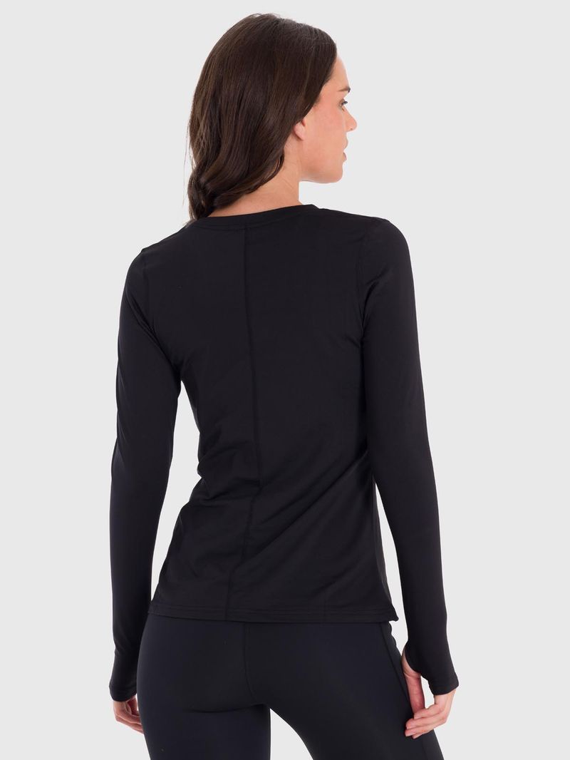 Polo-Manga-Larga-Para-Mujer-First-Layer-Negro-Bsoul
