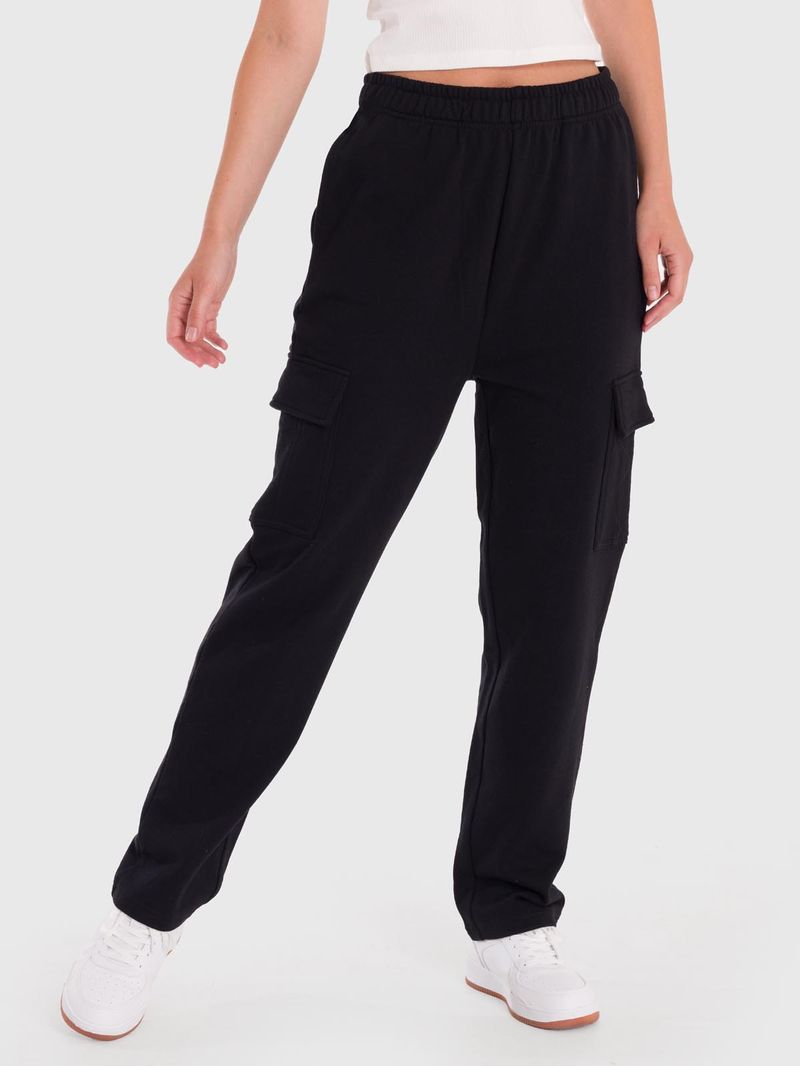 Pantalon-Para-Mujer-Cargo-Negro-Bsoul