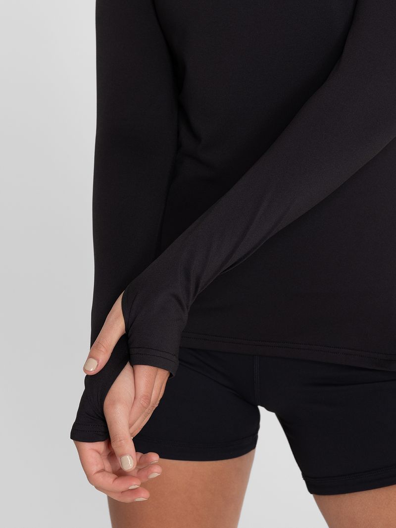 Polo-Manga-Larga-Para-Mujer-First-Layer-Negro-Bsoul