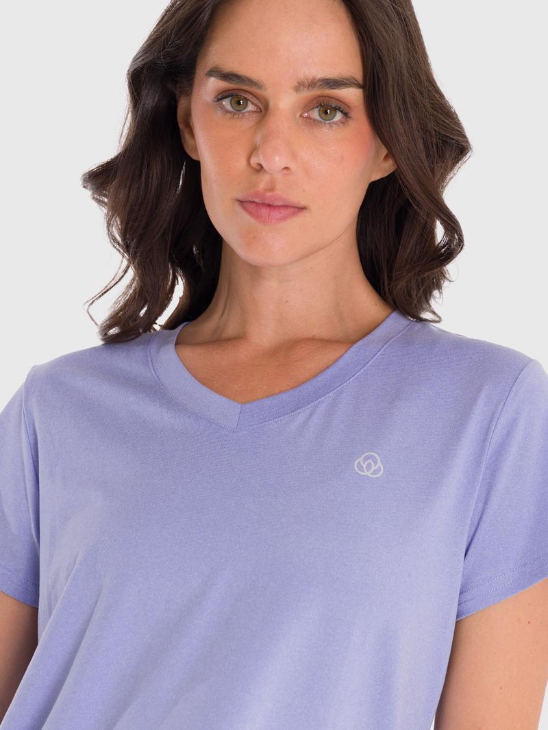 Polo-Manga-Corta-Para-Mujer-V-Neck-Morado-Bsoul