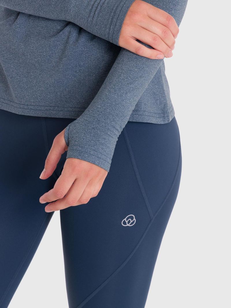 Polo-Manga-Larga-Para-Mujer-First-Layer-Azul-Bsoul