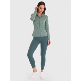 POLERA PARA MUJER FULL ZIP WARMER VERDE BSOUL