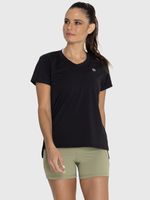 Polo-Manga-Corta-Para-Mujer-V-Neck-Negro-Bsoul