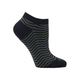 Media Para Mujer Bamboo Ped Zigzag Azul Rockford