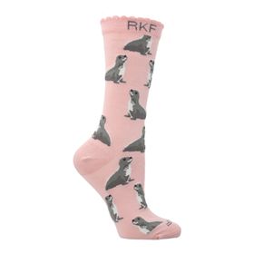 Media Para Mujer Bamboo Seal Rosado Rockford
