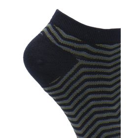 Media Para Mujer Bamboo Ped Zigzag Azul Rockford