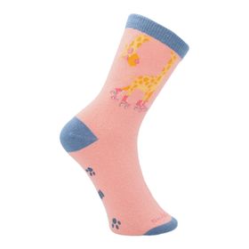 MEDIAS PARA NIÑA ALGODÓN/ELASTANO FUN GIRAFFE ROSADO HUSH PUPPIES