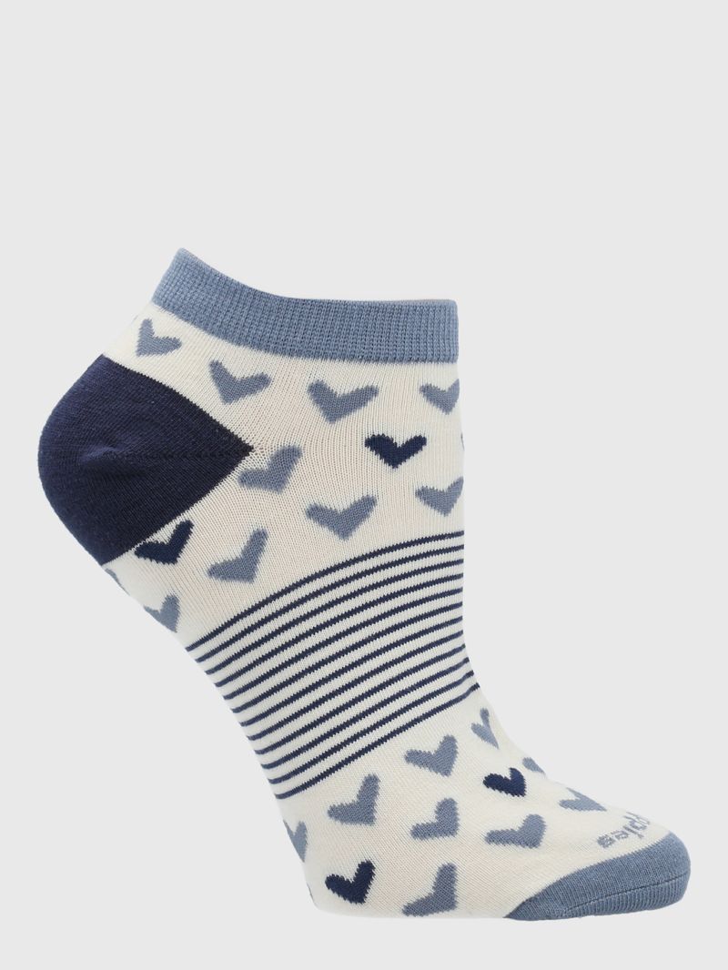 Medias-Para-Mujer-Algodon-Elastano-Ped-Heart-Crema-Hush-Puppies