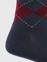 Medias-Para-Hombre-Algodon-Elastano-Cuff-Argyle-Azul-Hush-Puppies
