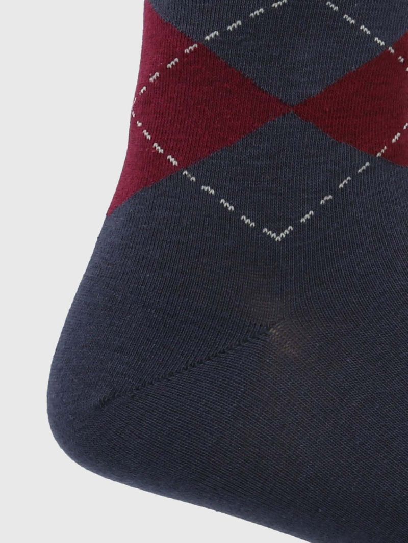 Medias-Para-Hombre-Algodon-Elastano-Cuff-Argyle-Azul-Hush-Puppies