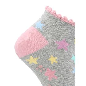 MEDIAS PARA NIÑA ALGODÓN/ELASTANO PED ST STAR GRIS HUSH PUPPIES