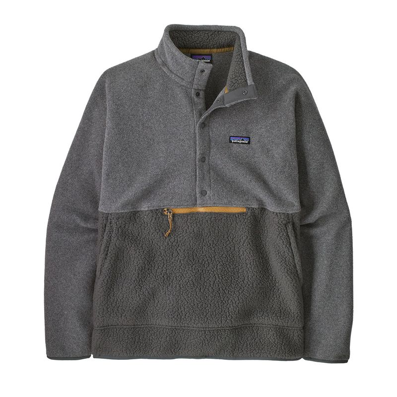 Polar-Para-Hombre-Retro-Pile-1-2-Snap-Gris-Patagonia