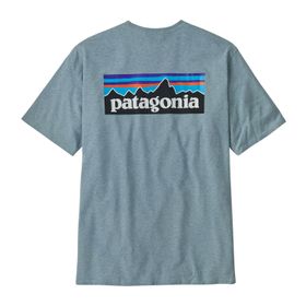 Polo Para Hombre P-6 Logo Responsibili-Tee Azul Patagonia