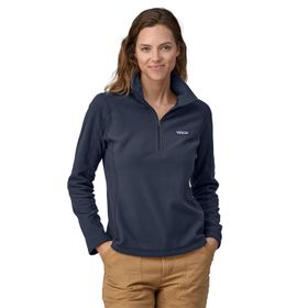 CASACA PARA MUJER MICRO D 1/4 ZIP AZUL PATAGONIA