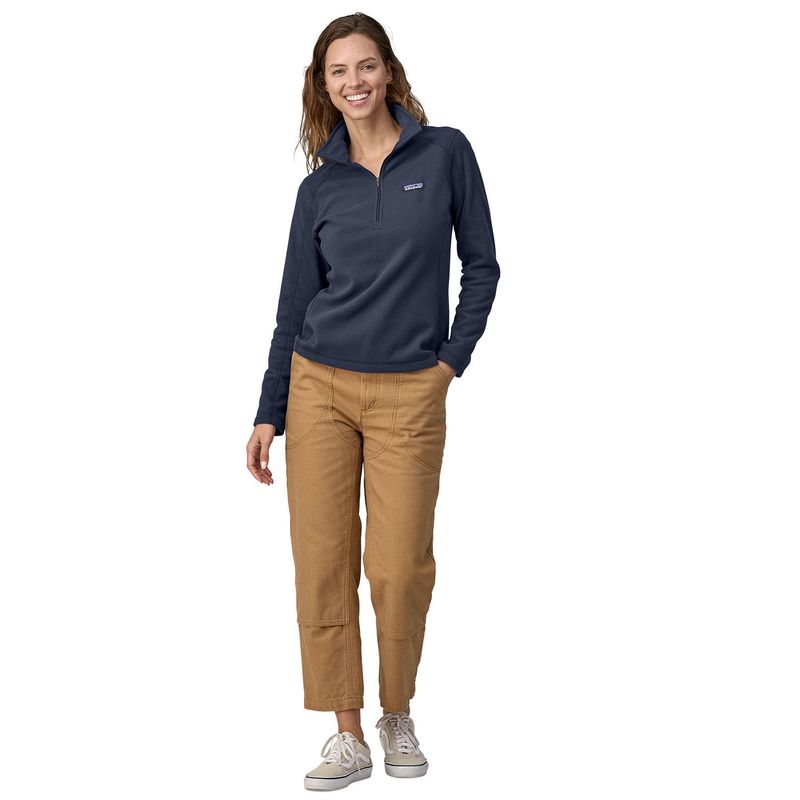 Casaca-Para-Mujer-Micro-D-1-4-Zip-Azul-Patagonia