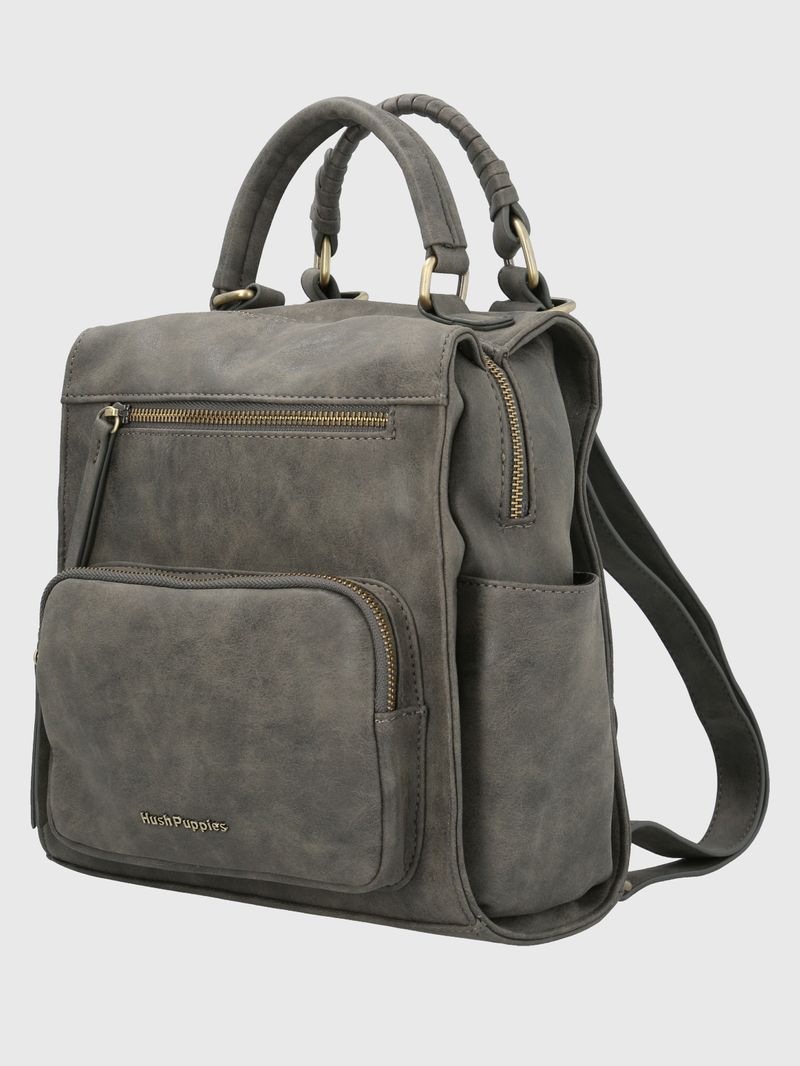Cartera-Mochila-Para-Mujer-Sintetico-I25Of-Date-Backbag-Gris-Hush-Puppies