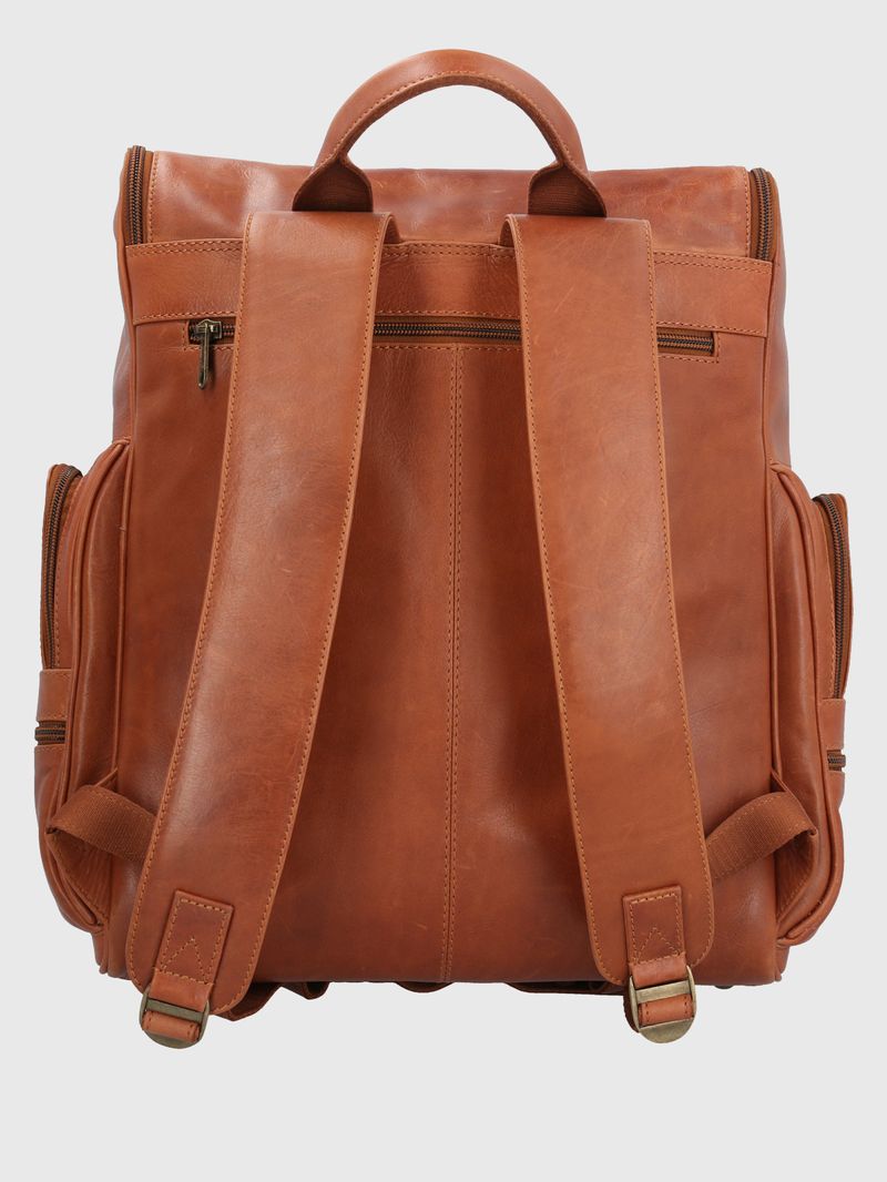 Mochila-Para-Hombre-Cuero-Om-Matthew-Back-Cafe-Hush-Puppies