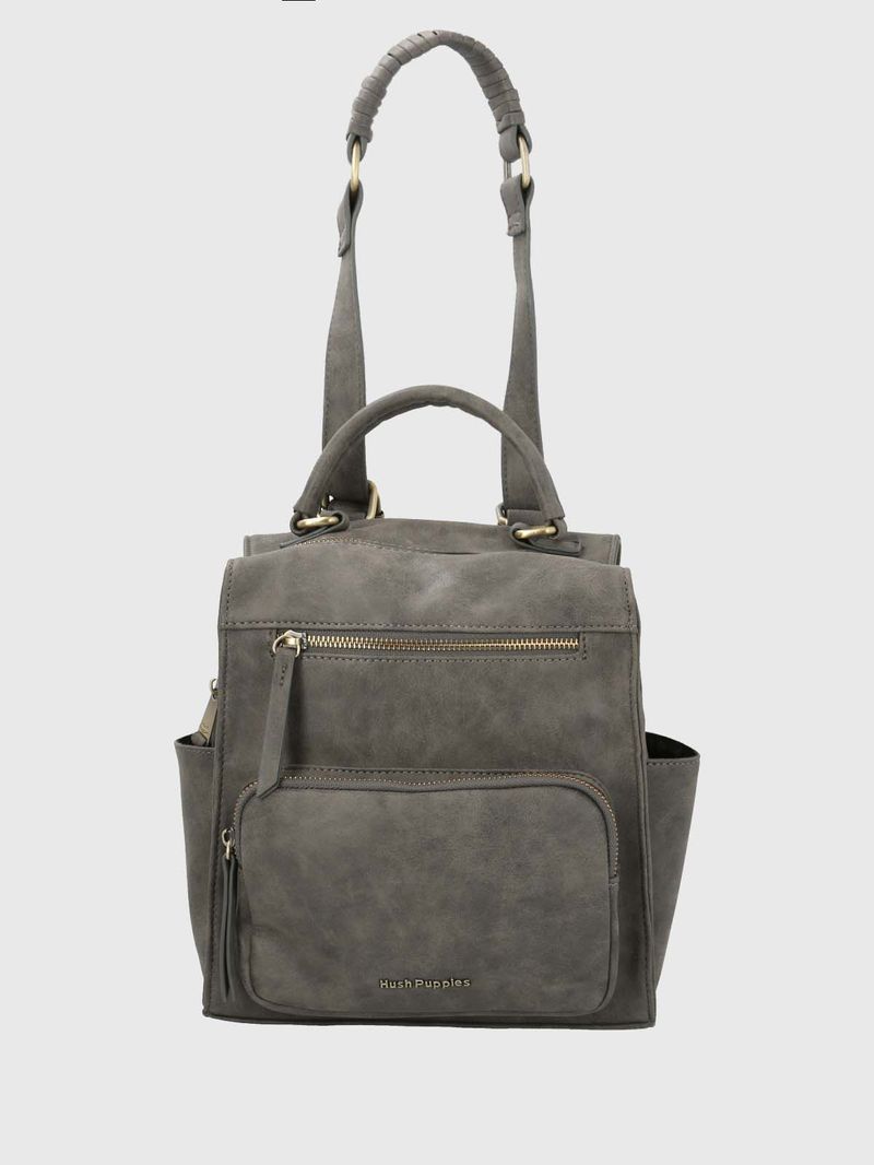 Cartera-Mochila-Para-Mujer-Sintetico-I25Of-Date-Backbag-Gris-Hush-Puppies