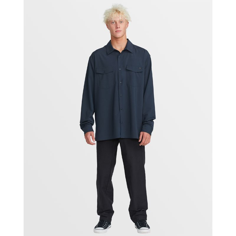 Camisa-Para-Hombre-Manga-Larga-Surftrek-Transit-Azul-Billabong