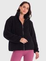 Polar-Para-Mujer-Full-Zip-Sherpa-Negro-Bsoul