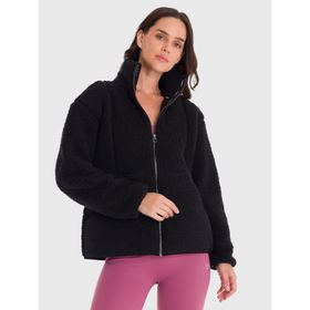 POLAR PARA MUJER FULL ZIP SHERPA NEGRO BSOUL