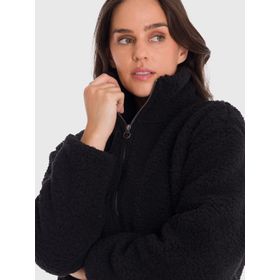 POLAR PARA MUJER FULL ZIP SHERPA NEGRO BSOUL