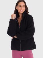 Polar-Para-Mujer-Full-Zip-Sherpa-Negro-Bsoul