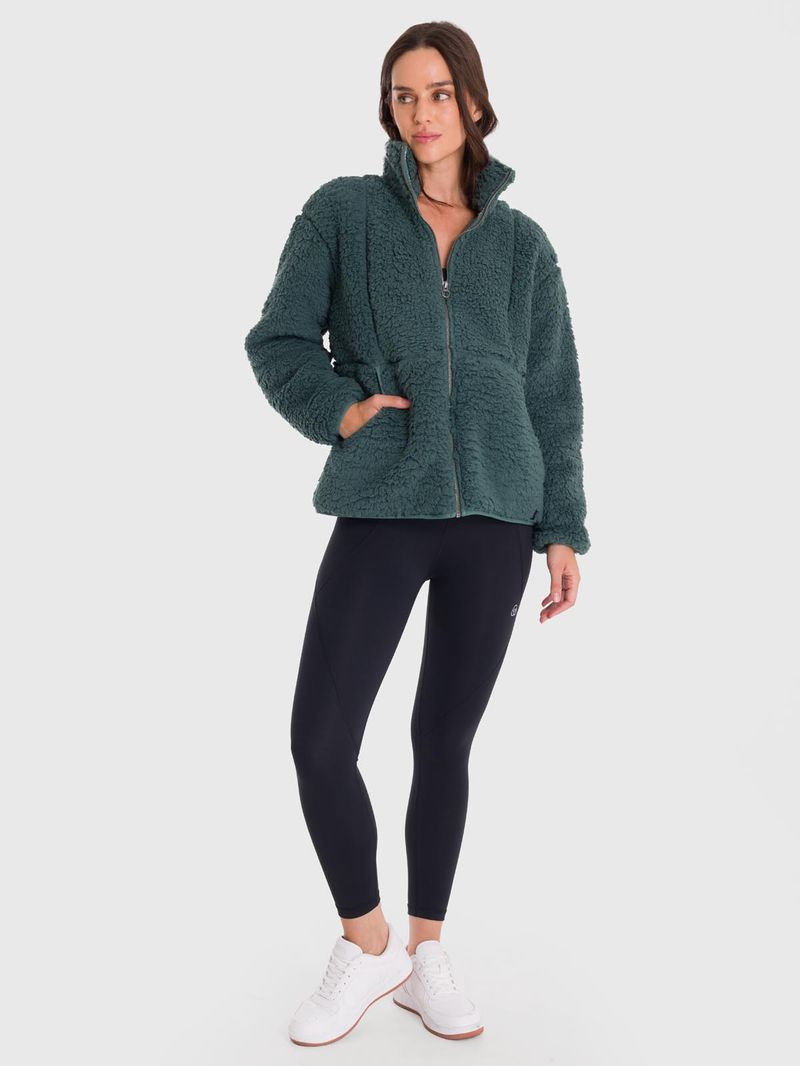 Polar-Para-Mujer-Full-Zip-Sherpa-Verde-Bsoul